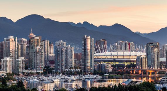 Vancouver skyline at Sunrise